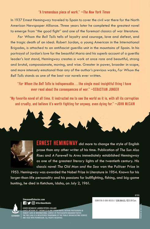 FOR WHOM THE BELL TOLLS - HEMINGWAY. ERNEST