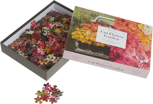 FLORET FARMS'S CUT FLOW GARDEN 2-SIDE 500 PIECE JIGSAW PUZZLE - MCMENEMY. SARAH