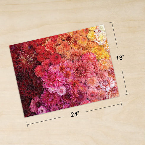 FLORET FARMS'S CUT FLOW GARDEN 2-SIDE 500 PIECE JIGSAW PUZZLE - MCMENEMY. SARAH