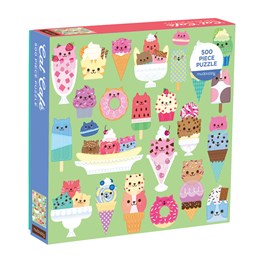 CAT CAFE 500 PIECE JIGSAW PUZZLE - MUDPUPPY