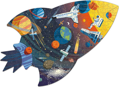 OUTER SPACE 300 PC SHAPED SCENE JIGSAW PUZZLE - MUDPUPPY