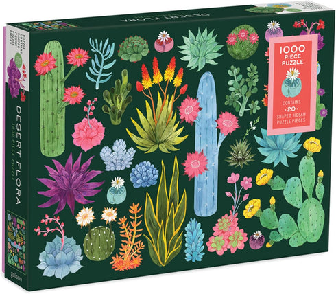 DESERT FLORA 1000 PIECE JIGSAW PUZZLE WITH SHAPED PIECES - HERZMAN. AMANDA