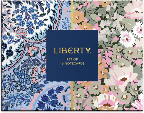 LIBERTY FLORAL GREETING ASSORTMENT NOTECARD SET - GALISON; LIBERTY LONDON
