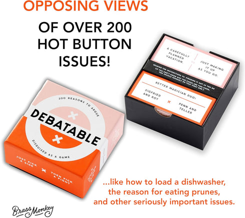 DEBATALBE SOCIAL GAME SET - BRASS MONKEY