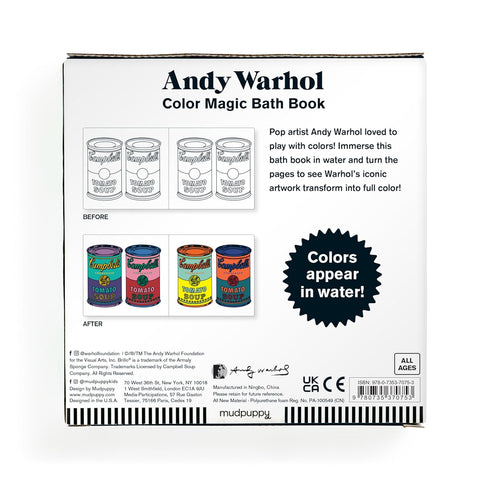ANDY WARHOL COLOR MAGIC BATH BOOK - MUDPUPPY; WARHOL. ANDY