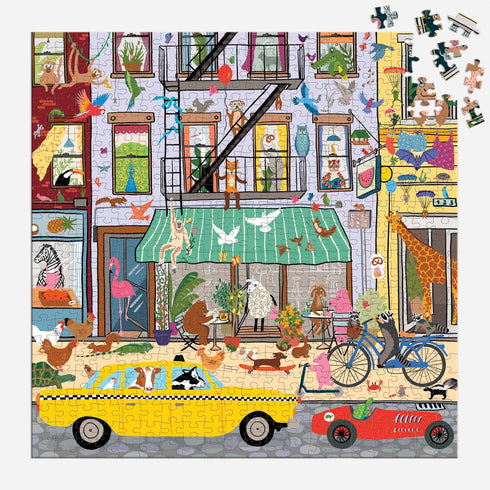 CRITTER CITY 500 PIECE FAMILY JIGSAW PUZZLE - RIEBENSAHM. ANJA