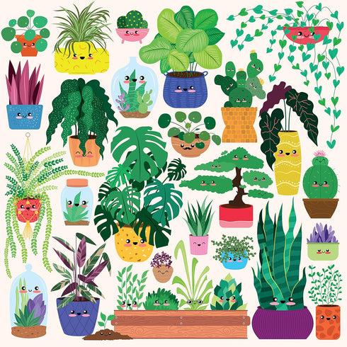 HAPPY PLANTS 500 PIECE JIGSAW PUZZLE - BHASME. ANKITA