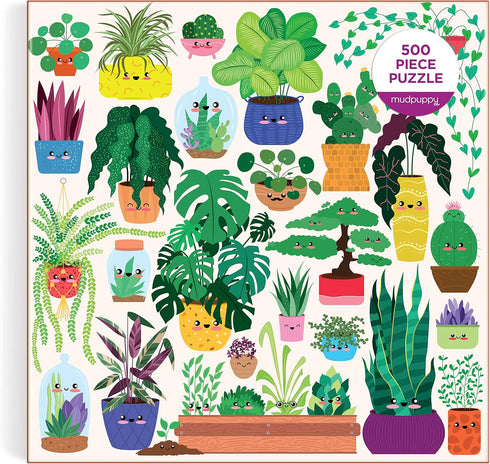 HAPPY PLANTS 500 PIECE JIGSAW PUZZLE - BHASME. ANKITA