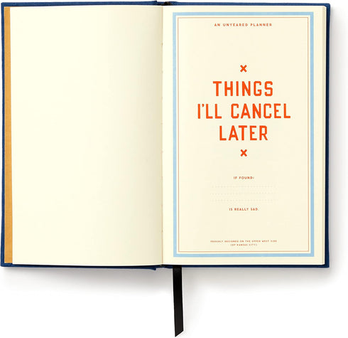 THINGS I'LL CANCEL LATER UNDATED MINI PLANNER - BRASS MONKEY; GALISON