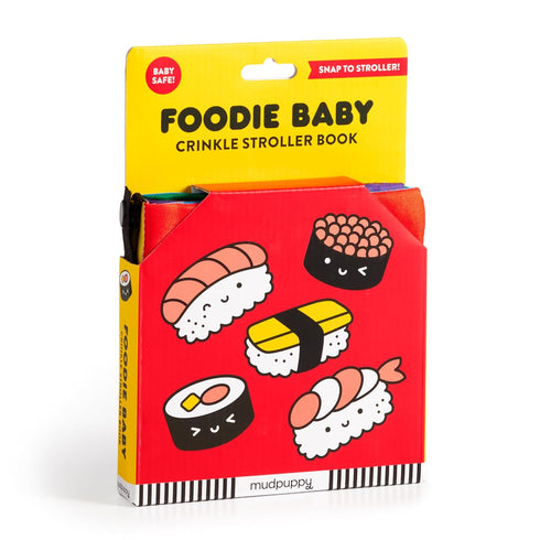 FOODIE BABY CRINKLE FABRIC STROLLER BOOK - MOCHI KIDS
