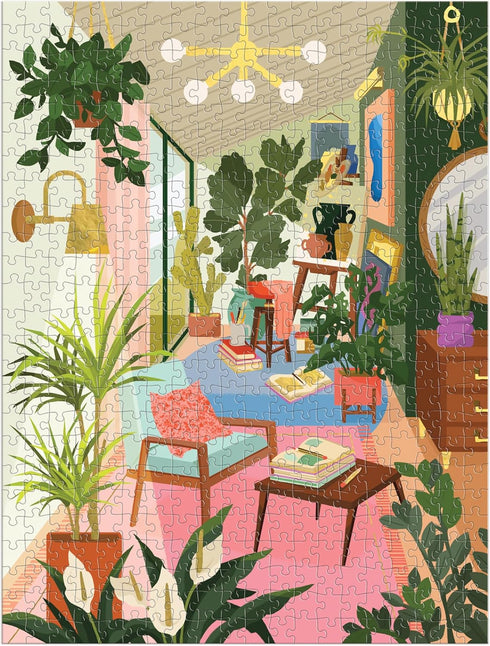 LIGHTING 101: HOUSEPLANTS 500 PIECE BOOK PUZZLE - EREKARTSTUDIO