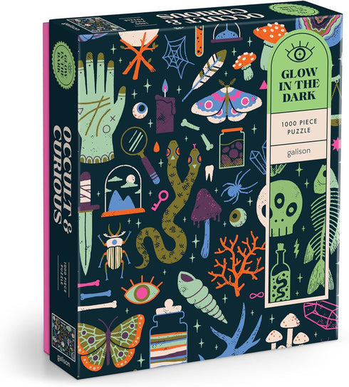 OCCULT AND CURIOUS 1000 PIECE GLOW IN THE DARK JIGSAW PUZZLE - CHEW. CAMILLE
