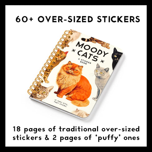MOODY CATS STICKER BOOK - BRASS MONKEY