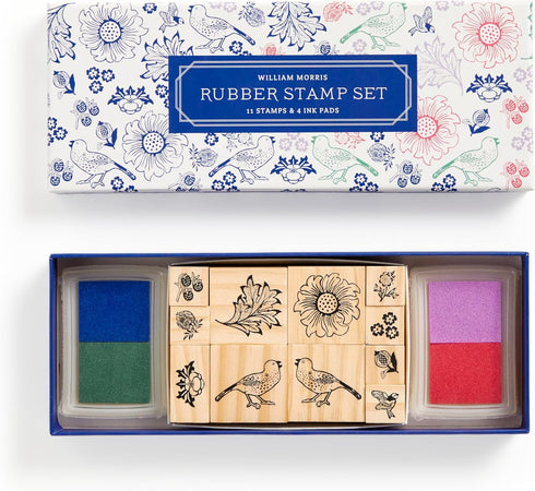 WILLIAM MORRIS RUBBER STAMP SET