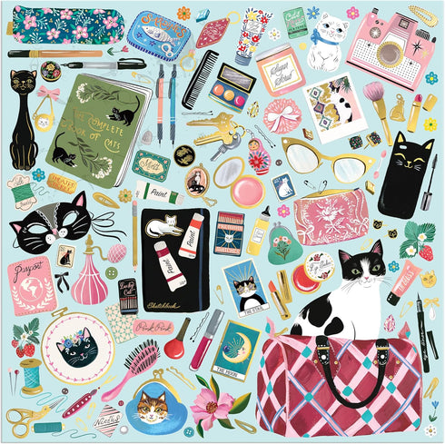 PURRFECT ACCESSORIES 500 PIECE FOIL JIGSAW PUZZLE - GALISON