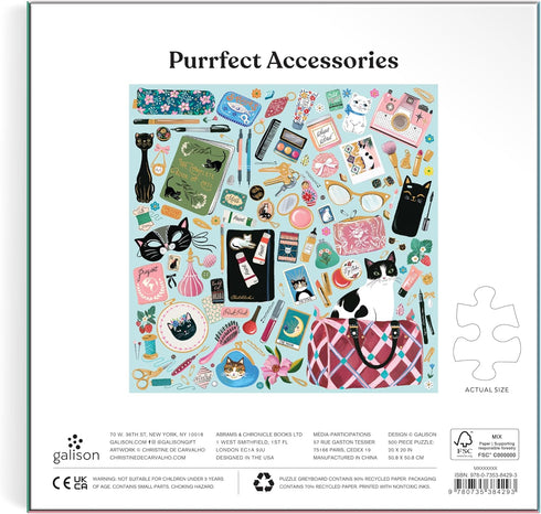 PURRFECT ACCESSORIES 500 PIECE FOIL JIGSAW PUZZLE - GALISON