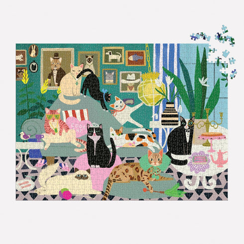 GLAMOUR CATS 1000 PIECE JIGSAW PUZZLE - GALISON