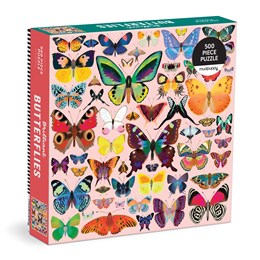 BRILLIANT BUTTERFLIES 500 PIECE FAMILY JIGSAW PUZZLE - DURLEY. NATASHA