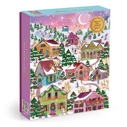 SNOWCAP VILLAGE 1000 PIECE FOIL JIGSAW PUZZLE - LAFORME. JOY