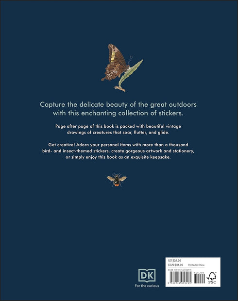 BEES, BIRDS & BUTTERFLIES STICKER ANTHOLOGY (1,000+ VINTAGE STICKERS) - DK