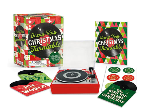 TEENY-TINY CHRISTMAS TURNTABLE: INCLUDE 3 HOLIDAY LPS TO PLAY - RP MINIS