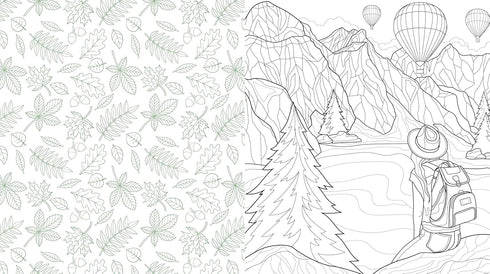 MOUNTAINS & WILDERNESS COLORING BOOK - EDITORS OF CHARTWELL BOOKS
