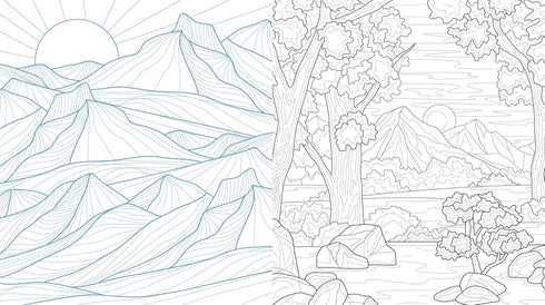 MOUNTAINS & WILDERNESS COLORING BOOK - EDITORS OF CHARTWELL BOOKS