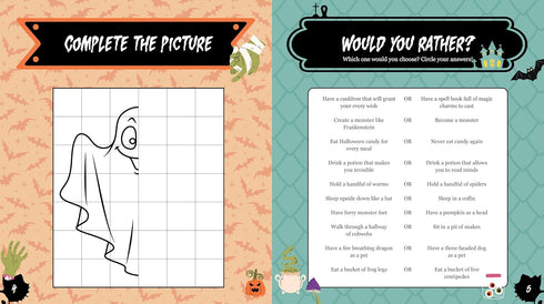 SCARY SPOOKY CREEPY CUTE STICKER COLOR & ACTIVITY BOOK - CHARTWELL BOOKS