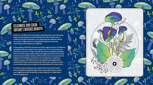 TWILIGHT MUSHROOMS COLORING BOOK - CHARTWELL BOOKS
