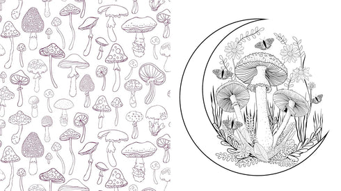 TWILIGHT MUSHROOMS COLORING BOOK - CHARTWELL BOOKS