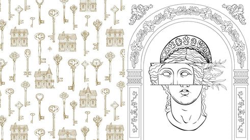 AVAILABLE 10/07 - DARK ACADEMIA COLORING BOOK - EDITORS OF CHARTWELL BOOKS