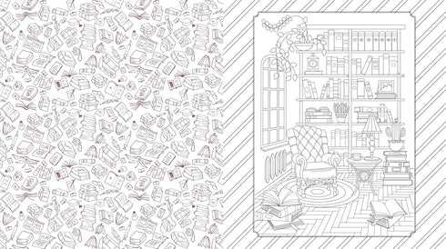 AVAILABLE 10/07 - DARK ACADEMIA COLORING BOOK - EDITORS OF CHARTWELL BOOKS