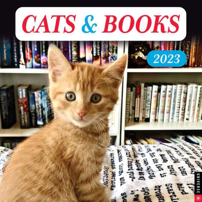 CATS & BOOKS 2023 WALL CALENDAR - ANDREWS MCMEEL