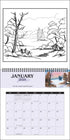 BOB ROSS 2025 COLORING WALL CALENDAR
