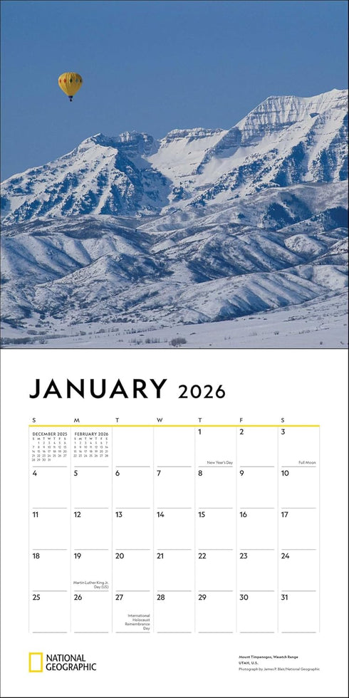 NATIONAL GEOGRAPHIC: AMERICAN LANDSCAPES 2026 WALL CALENDAR