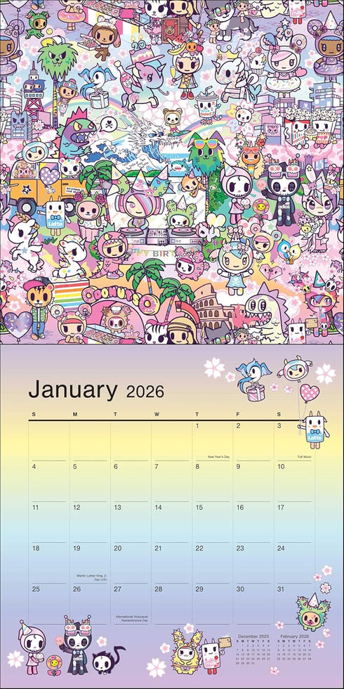 TOKIDOKI 2026 WALL CALENDAR (INCLUDES STICKERS)