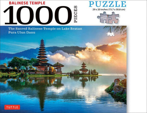 BALINESE TEMPLE JIGSAW PUZZLE - 1,000 PIECES: THE SACRED BALINESE TEMPLE ON LAKE