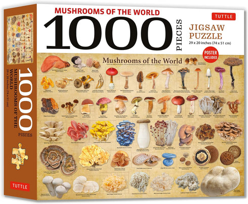 MUSHROOMS OF THE WORLD 1000 PIECE JIGSAW PUZZLE - TUTTLE