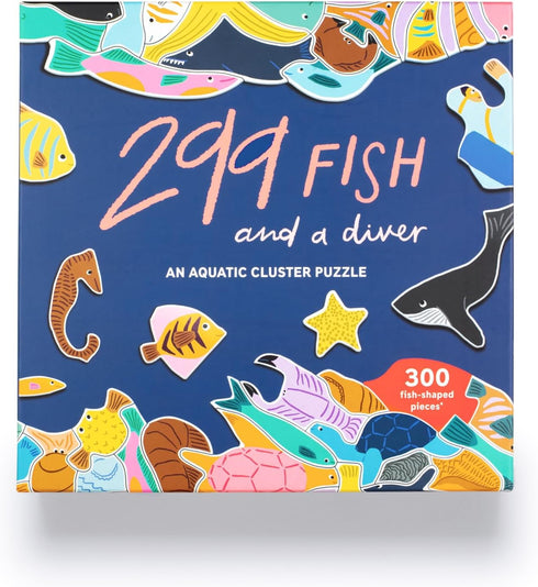 FISH (AND A DIVER) 300 PIECE CLUSTER JIGSAW PUZZLE - MAUPETIT. LEA