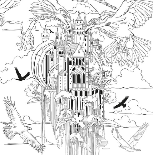 MYTHOGORIA: FAIRY NIGHTMARES: A DEMON FAE COLORING BOOK - CARROLL. CHELLIE