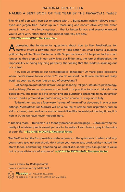 MEDITATIONS FOR MORTALS - BURKEMAN. OLIVER