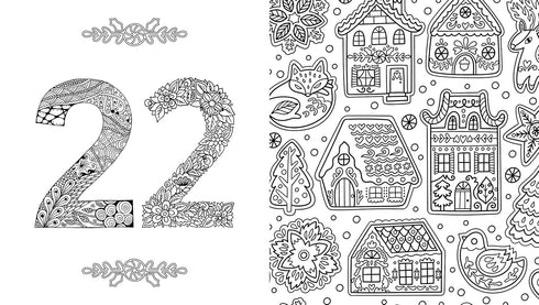 ADVENT COLORING BOOK: 24 CHRISTMAS COLORING PAGES - ARCTURUS PUBLISHING LIMITED
