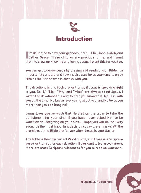 JESUS CALLING: 365 DEVOTIONS FOR KIDS (GIRL'S EDITION) - YOUNG. SARAH