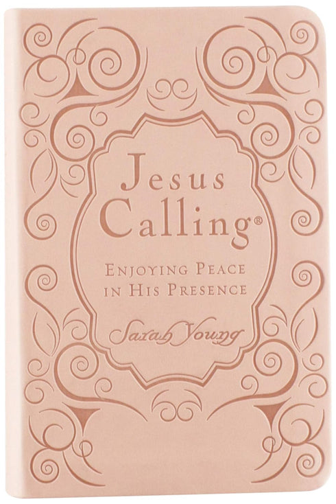 JESUS CALLING, PINK LEATHERSOFT, WITH SCRIPTURE REFERENCES: ENJOYING PEACE IN HI