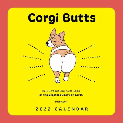 CORGI BUTTS 2022 WALL CALENDAR AN OUTRAGEOUSLY CUT