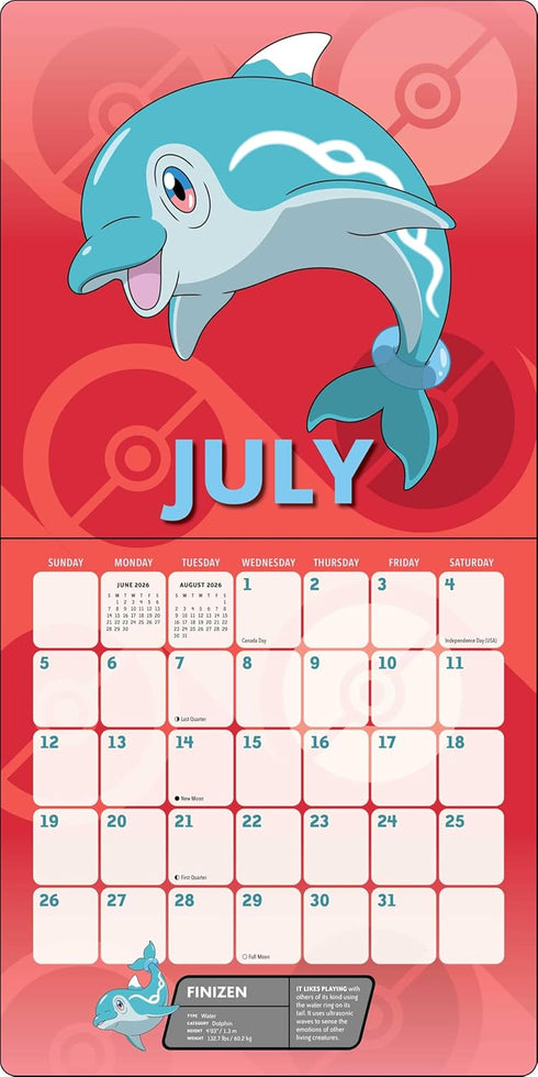 POKÉMON 2026 WALL CALENDAR