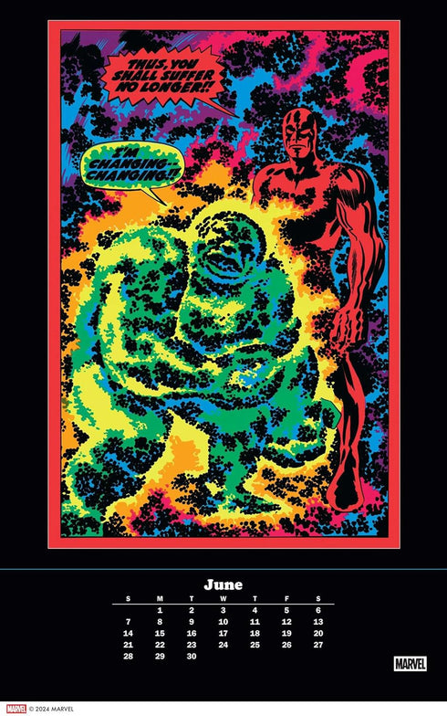 MARVEL CLASSIC BLACK LIGHT 2026 POSTER CALENDAR WITH 12 FRAMEABLE PRINTS