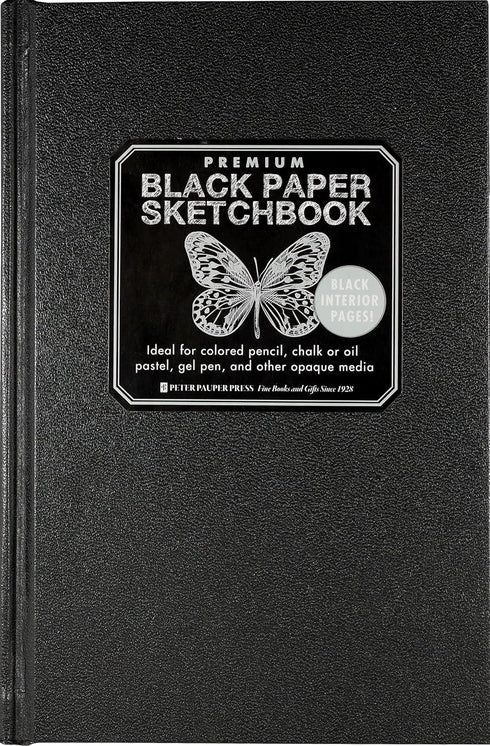 BLACK PAPER SKETCHBOOK 5.75" X 8.75"