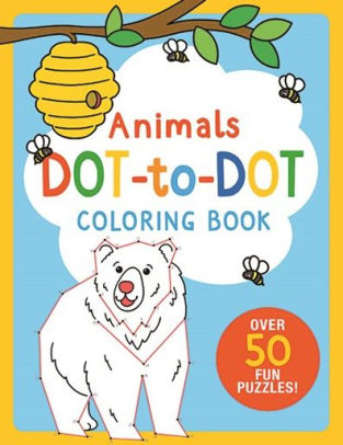 ANIMALS DOT-TO-DOT COLORING BOOK - PETER PAUPER PRESS