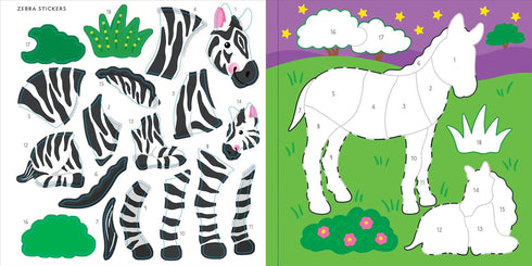 MY FIRST COLOR-BY-STICKER WILD ANIMALS - PETER PAUPER PRESS